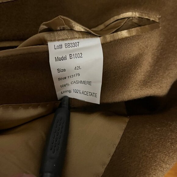 Haspel Mens Brown Tan 100% Cashmere Sport Coat Jacket Blazer Sz 42L - Picture 3 of 11